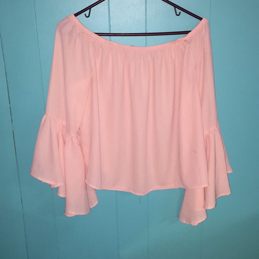 CATO off the shoulder, flare sleeve top